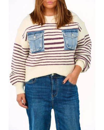 Pullover Winter Buzunare Jeans